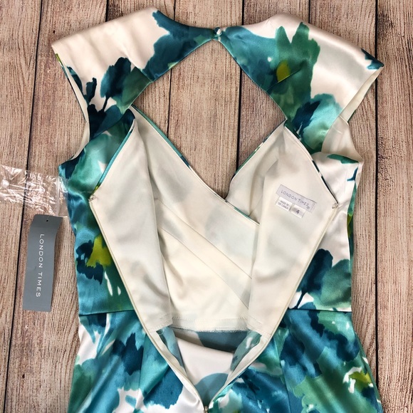 London Times Blue Cocktail Dress - Picture 13 of 15